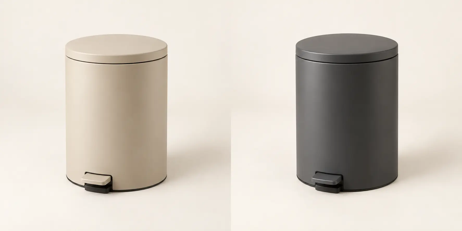 Still Round Pedal Bin in Sand